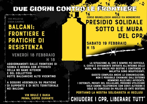 Due giorni contro le frontiere - Aggiornamento dalla rotta balcanica